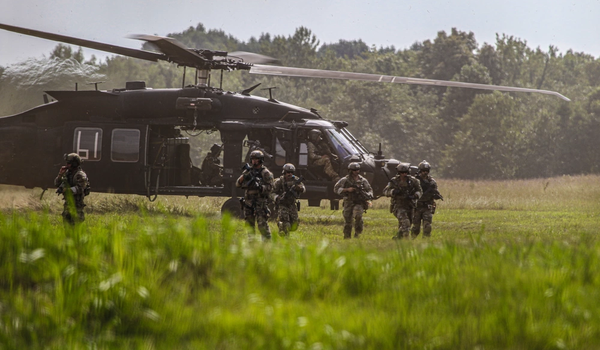 Green Berets conduct vehicle interdiction training.